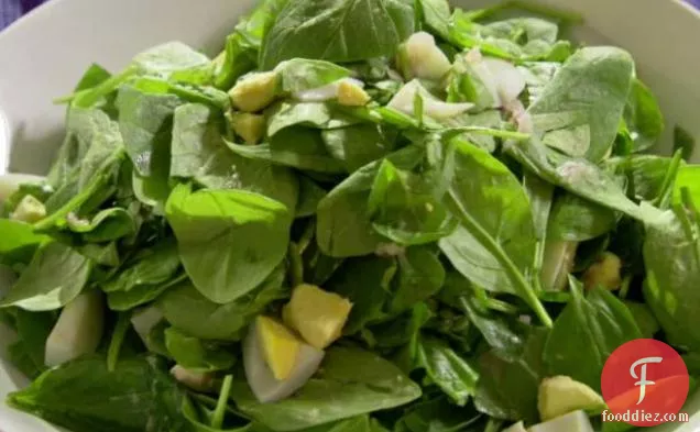 Lightly Wilted Spinach Salad