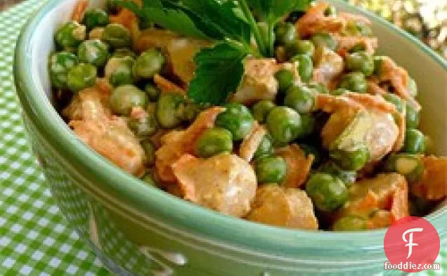 Crunchy Pea and Water Chestnut Salad