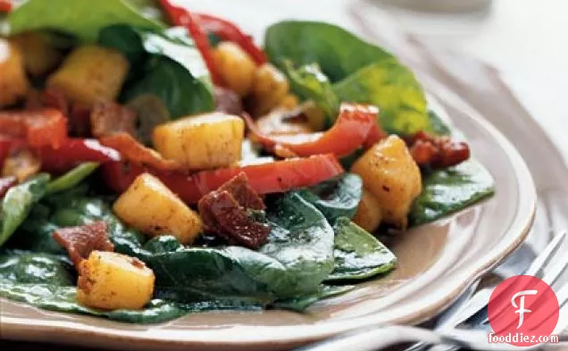 Scallop and Spinach Salad with Warm Dressing