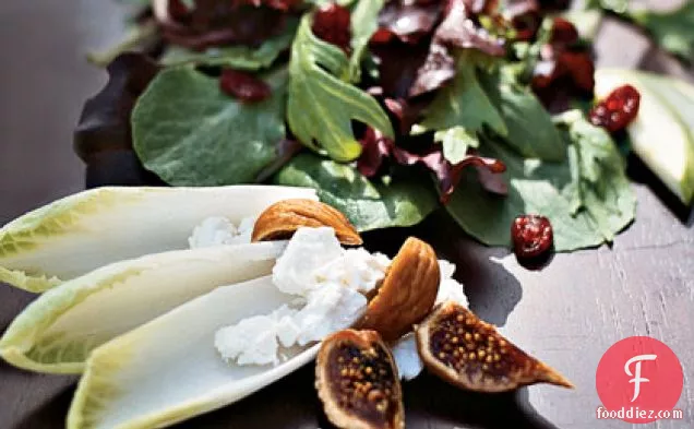 Mesclun Greens with Dried Figs and Goat Cheese