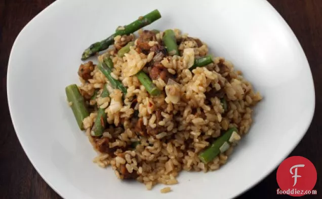 Brown Rice With Tempeh And Tahini Sauce