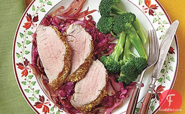Pork Tenderloin with Sweet and Sour Cabbage