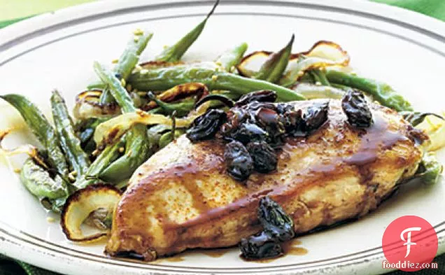 अनार के साथ चिकन-खातिर किशमिश