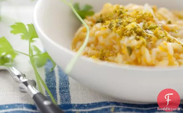 Butternut Squash Risotto With Pistachios And Lemon