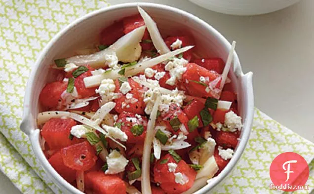 Watermelon and Fennel Salad with Honey-Lime Vinaigrette
