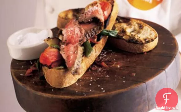 Broiled Flank Steak with Tomato-Scallion Relish