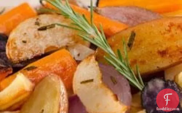 Becel® Garlic and Rosemary Roasted Root Vegetables