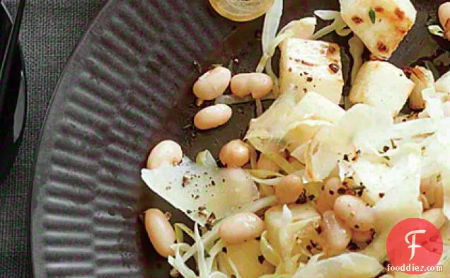 Cabbage with White Beans, Turnip, and Pecorino
