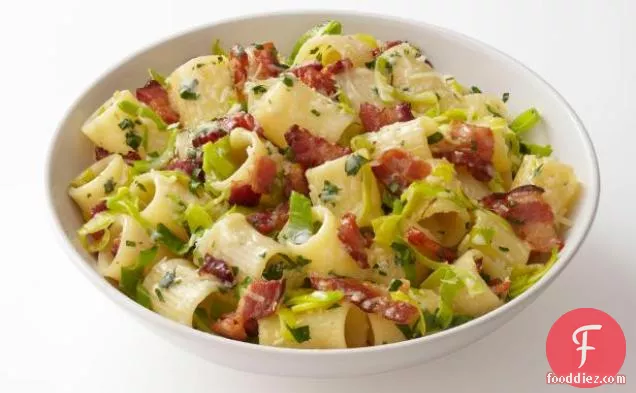 Pasta with Bacon and Leeks