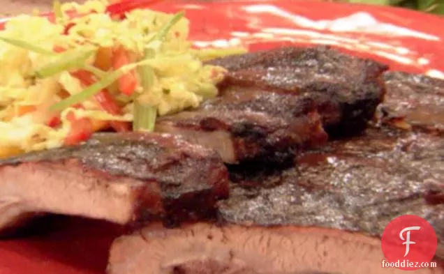 Asian Spice Rubbed Ribs with Plum-Ginger Glaze