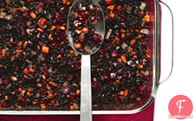 Forbidden Rice With Cranberries, Carrots, And Ginger