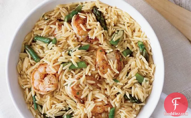 Orzo Risotto with Buttery Shrimp