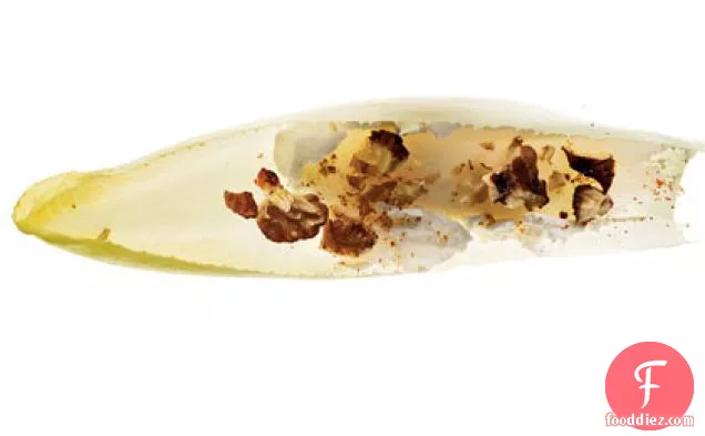 Goat Cheese and Spiced Walnuts on Endive