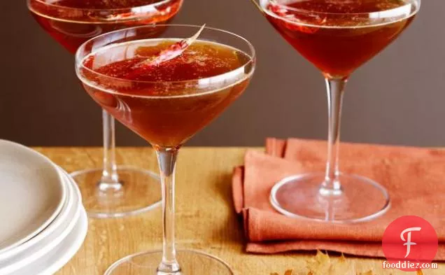 Spiced Bourbon, Beer and Maple Martinis