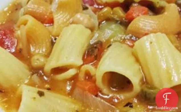Garbanzo Tomato Pasta Soup