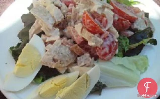 Warm Chicken, Bacon, and Egg Salad with Mayonnaise Dressing