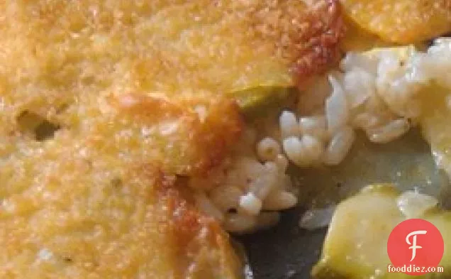 Potato, Rice and Zucchini Bake