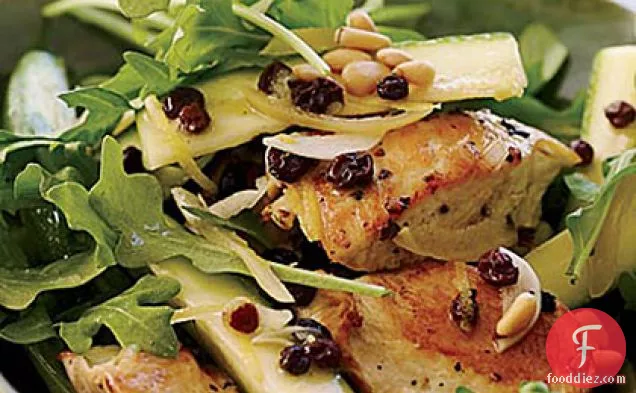 Chicken Salad with Zucchini, Lemon and Pine Nuts