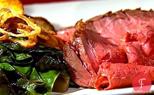 Roast Beef with Potatoes and Green Peppercorns