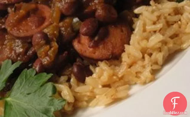 Slow Cooker Creole Black Beans and Sausage