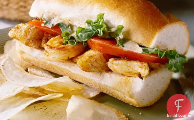 Grilled Seafood Po'Boy