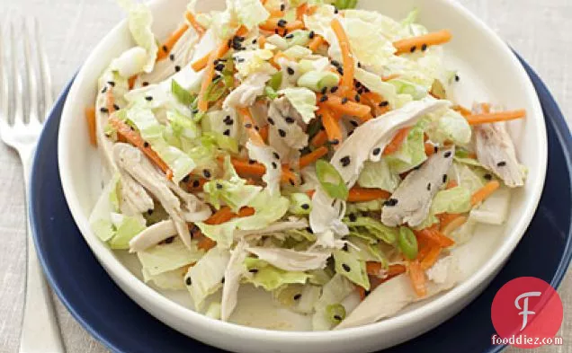 Chinese Chicken-Cabbage Salad with Peanut Sauce