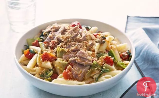 Penne with Tuna and Wilted Romaine