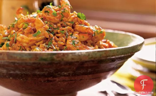 Red Chile Rice With Shrimp