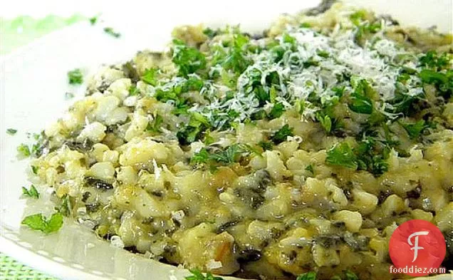 Baked Rice With Smoked Gouda Cheese & Spinach