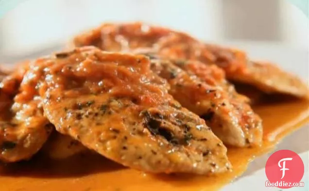 Pan Seared Chicken with Roasted Tomato Sauce