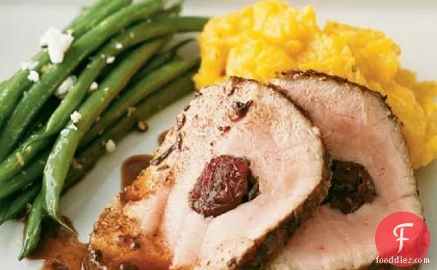 Pork Loin Stuffed with Cranberries and Rosemary