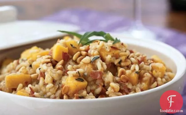 Risotto with Butternut Squash, Pancetta, and Jack Cheese