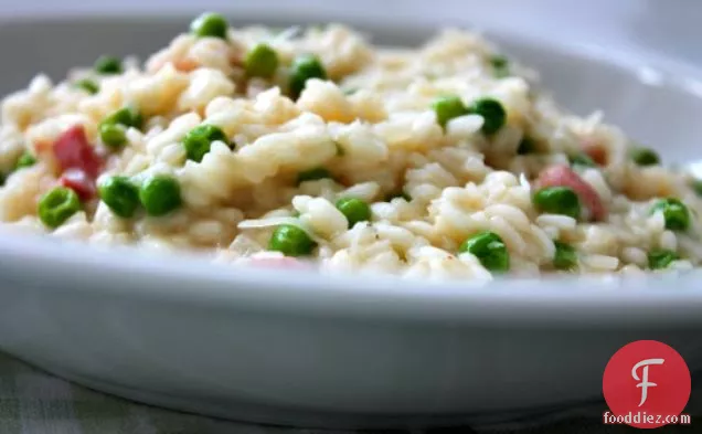 Goats Cheese, Bacon and Pea Risotto