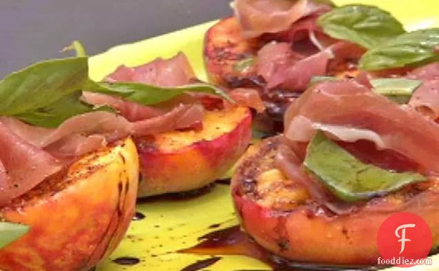 Grilled Peaches with Prosciutto and Balsamic