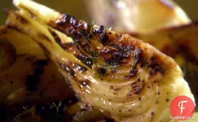 Grilled Fennel with Grilled Jalapeno Sauce