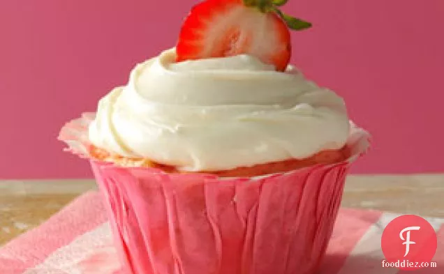 Strawberry Surprise Cupcakes