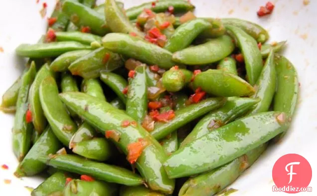 Dinner Tonight: Snap Peas, Chili Paste, and Mint