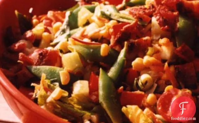 Chop Salad with Corn, Snap Peas, and Bacon