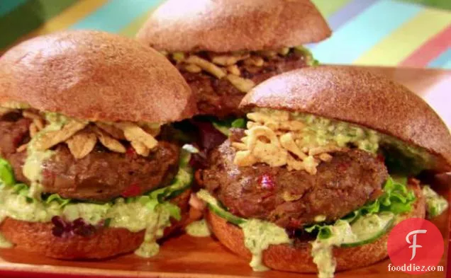 Malaysian Indian Curry-Spiced Beef Burgers