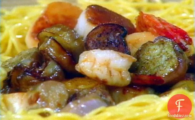 Shrimp and Scallops with Asian Eggplant