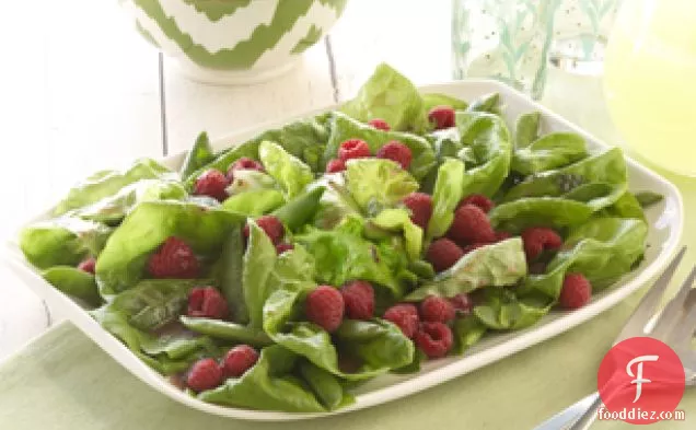 Raspberry Salad with Sugar Snap Peas