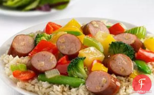 Johnsonville Apple Chicken Sausage Sweet and Sour Stir-Fry
