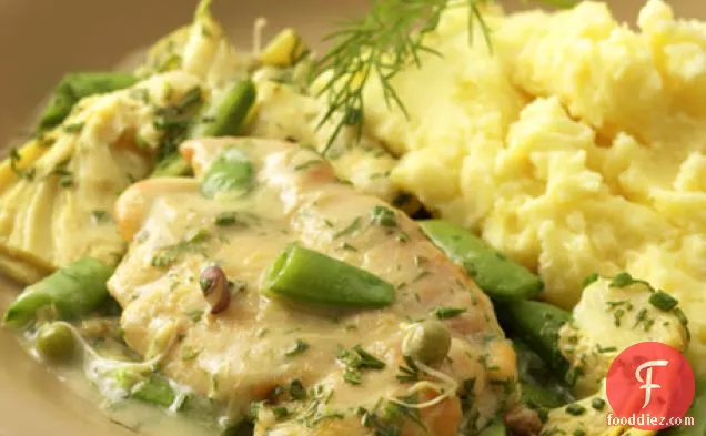 Chicken With Sugar Snap Peas And Spring Herbs Recipe