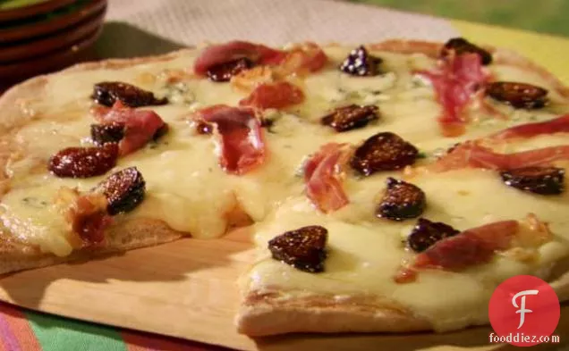 Four Cheese Pizza with Fig and Prosciutto