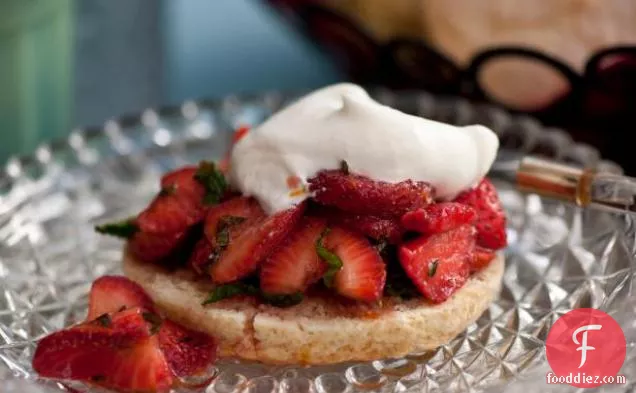 Strawberry, Mint and Thyme Shortcake