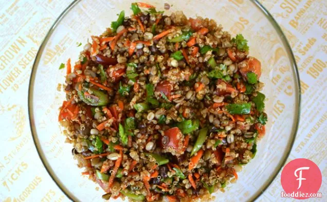 Curry Quinoa & Sprouted Bean Salad