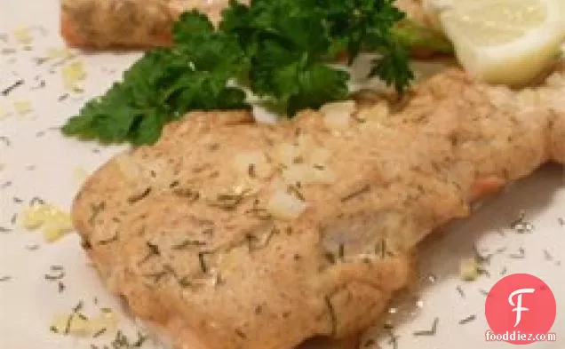 Cedar Planked Salmon with Dill