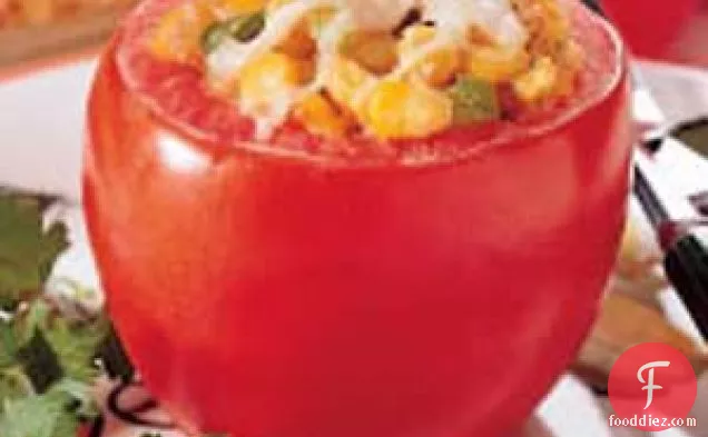 Cheesy Corn-Stuffed Tomatoes
