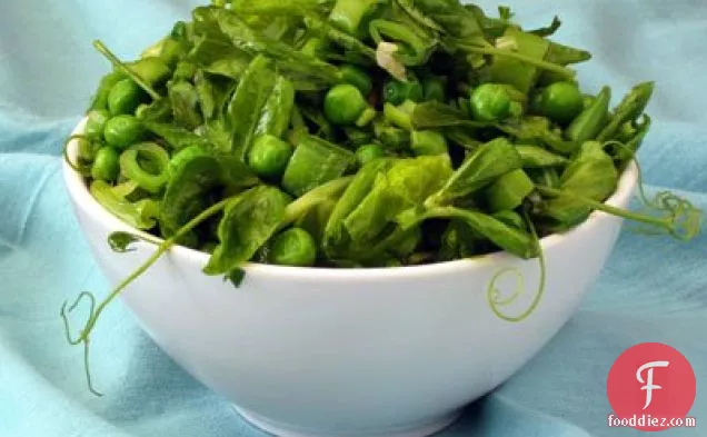 Three Pea Saute With Green Garlic And Mint
