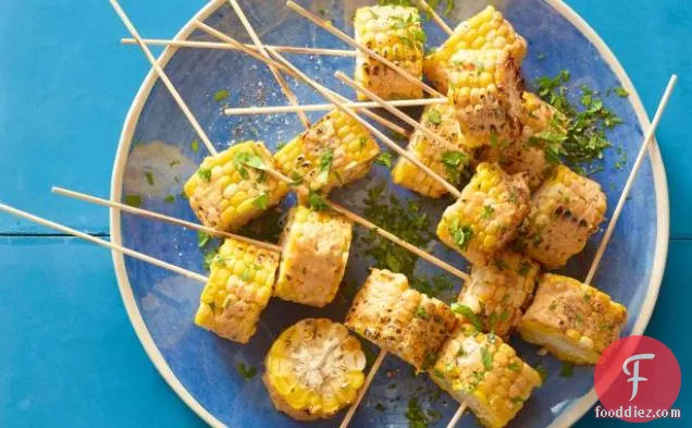 Grilled Corn Skewers with Chipotle- Cilantro Butter